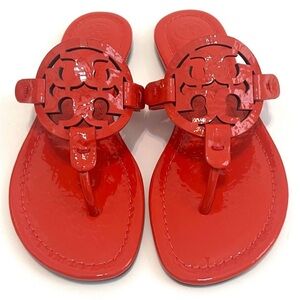 Tory Burch Miller Naplak Logo Sandals in Bright Samba color